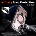 thumbnail image 3 of 360° Rotatable Magnetic Ring for Samsung Galaxy S23 Plus Case, Compatible with MagSafe [Non-Slip Texture Edge] [Built-in Kickstand] [Military Shockproof] Matte Soft TPU Bumper Ultra Slim, Rosegold, 3 of 5