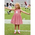 thumbnail image 5 of RUINIXCW Kids Toddler Baby Girl Gingham Plaid Dress Little Baby Girls Summer Tank Dress Ruffled Collar Embroidery Sweet A-line Dress 12 Months-5 Years, 5 of 9