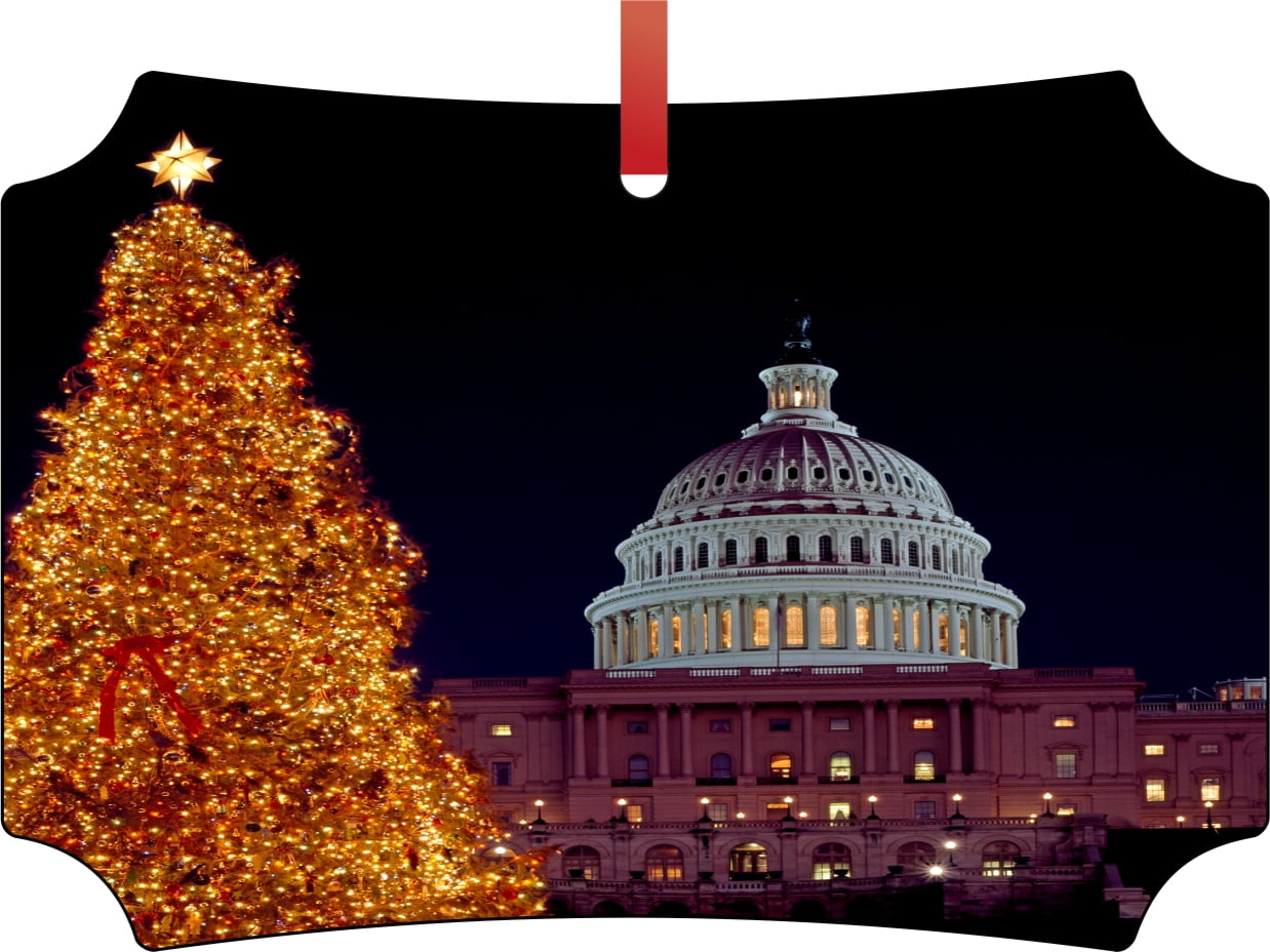 The United States Capitol Building on Christmas Eve Washington D.C