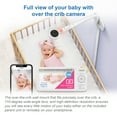 thumbnail image 2 of Open Box VTech 1080p WiFi Smart Nursery Remote Access Over-the-Crib View Video Baby Monitor with 5” High Definition 720p Display, Night Light, RM5887HD (White), 2 of 14