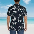 thumbnail image 6 of Haiem Lilies Flowers Printed Hawaiian Shirt for Men - Men’s Casual Beach Summer Shirts - Stretch Fabric with Modern Fit-, 6 of 9