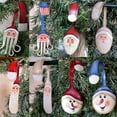 thumbnail image 1 of Adorno navideño de Papá Noel con tenedor rizado, adorno navideño pintado con cuchara de Papá Noel rizado, adornos navideños divertidos, adornos divertidos de Papá Noel con tenedor rizado para árbol de, 1 of 7