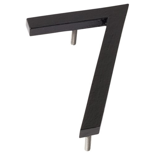 Montague Floating House Number - 8" X 6" Modern Aluminum Address Plaque, Black, Made In USA