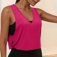 thumbnail image 2 of Vinsonshop Workout Tank Tops Woman, Large Armhole Tank Tops for Women Workout Sport Athletic Yoga Running Gym Loose Crop Sleeveless Shirts Hot Pink XXL, 2 of 7