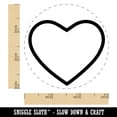 thumbnail image 2 of Heart Love Outline Self-Inking Rubber Stamp Ink Stamper - Purple Ink - Small 3/4 Inch, 2 of 7