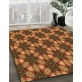 thumbnail image 3 of Ahgly Company Machine Washable Indoor Square Transitional Orange Area Rugs, 5' Square, 3 of 7