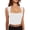White, variant on Aayomet Crop Tops Women's Sleeveless Central Single-Row Clasp Club & Night Out Crop Tank Top,Gray S