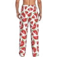 thumbnail image 3 of Uemuo Hand Drawn Watermelon Pattern Men's Wide Leg Palazzo Lounge Pants with Pockets Light Weight Loose Comfy Casual Pajama Pants-XX-Large, 3 of 9