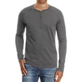 thumbnail image 1 of Playera Casual Manga Larga Cuello Henley Algodón Para Hombre, 1 of 5