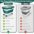 thumbnail image 4 of SSAWcasa 20 lbs Dog Food Storage Container Collapsible Pet Food Containers with Wheels and Airtight Lid, 30 lbs Kitchen Rice Storage bucket with Scoop＆Measuring Cup, Dry Food Storage Bins (Dark Green), 4 of 8
