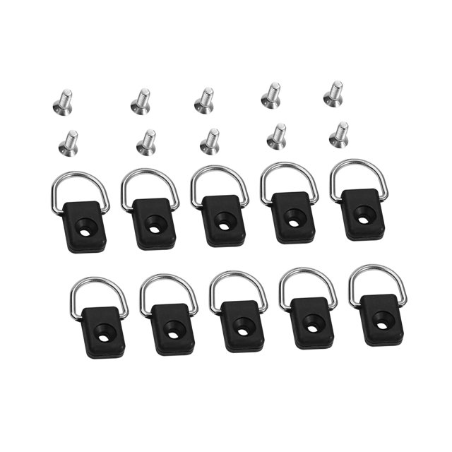 10pcs Kayak D ,Durable Nylon Stainless Steel Fishing Rigging D With M6 Screws for Canoe Kayak