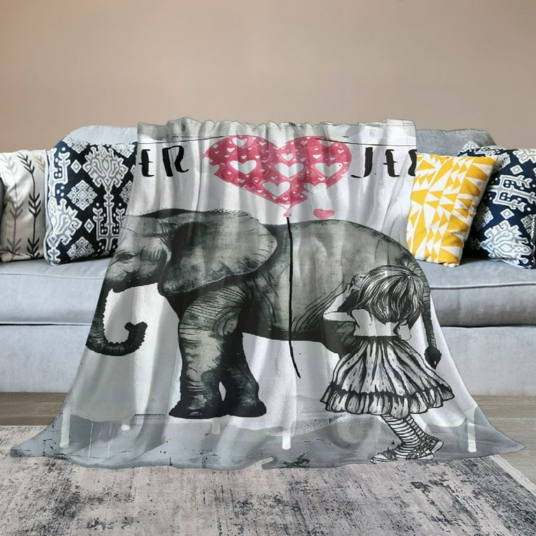 Orinice Elephant Blanket Gifts for Women Elephant Gifts for