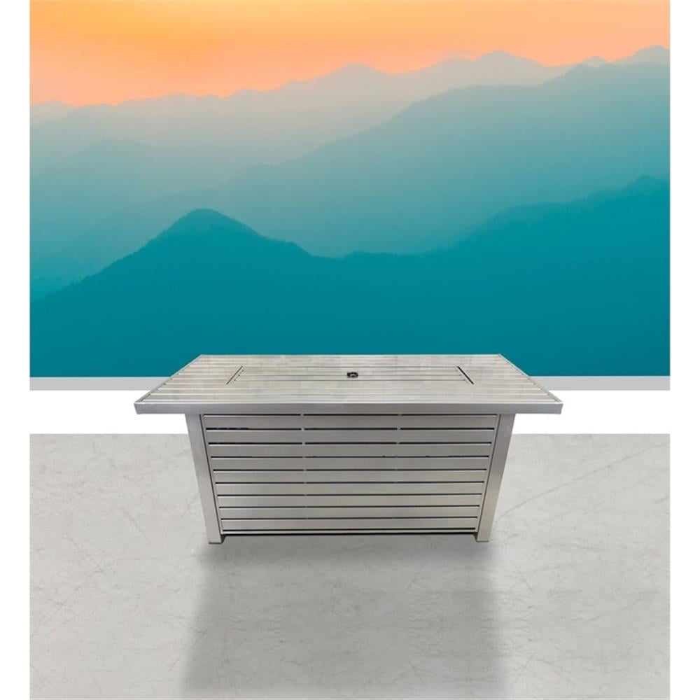 Living Source International 24'' H Steel Outdoor Fire Pit Table with Lid