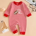 thumbnail image 5 of larppty Newborn Baby Boy Fall Outfit Long Sleeve Jumpsuit | Letter Embroidery, Crewneck,One Piece Clothes for Baby Boys, 5 of 5