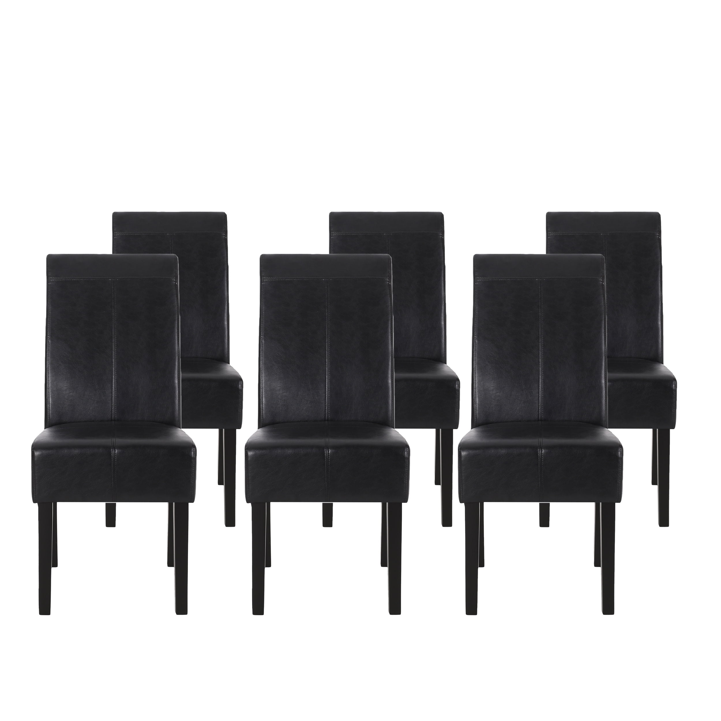 Percival T-Stitch Bonded Leather Dining Chairs (Set of 2) – GDFStudio