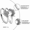 thumbnail image 3 of Pair Of Celestial Sun And Moon Ring Set, Friendship Promise Matching Rings, Anniversary Birthday Gifts For Women Girls, 3 of 4