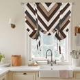 thumbnail image 2 of Tie Up Curtains for Windows Aztec Boho Style Valance Adjustable Balloon Curtain Bohemian Ethnic Tribal Wood Grain Tie Up Shades for Kitchen Living Room Bedroom Privacy Curtain Drape 34x45 Inch, 2 of 9