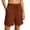 Brown-shorts for women, variant on Plus Size Shorts for Women Linen Elastic Waisted Drawstring Short Pants Summer Casual Going Out Bermuda Shorts with Pockets