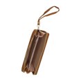 thumbnail image 2 of Unique Bargains 1 Pc Coin Purse Wallet Portable W-Shaped Corrugated Plush Ball Zipper Coin Purse Pouch Brown, 2 of 5