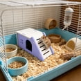thumbnail image 4 of Small Animal Hideout With Climbing Ramp Ventilated Design For Hamsters Gerbils Mice Cage AccessoryPurple-17X9Cm, 4 of 5