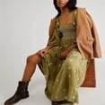 thumbnail image 2 of AMERTEER Robe Longue pour Femmes Manches Longues Col Carré Broderie Fleur Robe Évasée, 2 of 5