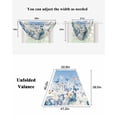 thumbnail image 6 of Waterfall Valances for Windows, Blue Ombre Butterfly Kitchen Sheer Valance Curtains, Pastoral Farmhouse Butterflies Rod Pocket Elegant Swag Valances for Living Room Bedroom, 47.2"x38.5", 1 Panel, 6 of 8