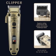 VGR Hair Clipper for Men Professional Hair Trimmer Barber Clippers Set, Cord/Cordless Beard Trimmer Hair Grooming Kit, T-Blade Zero Gapped Rechargeable LED Display Haircutting Kit