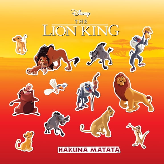 Disney The Lion King Decals - Set of 13 Vinyl Stickers Mufasa Simba Pumbaa Rafiki Nala for Car Laptop Computer Kids Water Bottle Outdoor Waterproof