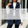 thumbnail image 3 of Hueook Vest for Women Fleece Sleeveless Zip Up Casual Plush Vest Coat with Pockets Navy 2X, 3 of 8