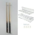 thumbnail image 2 of Stylish Rack for Pool Cues Wall Mounted Transparent Acrylic Cue Stick Holder, 2 of 11
