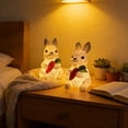 thumbnail image 4 of Sokhug Easter Bunny Night Light Statue 5 Inch, Resin Glow in Dark Ornament, Spring Bedroom Table Lamp, 4 of 6