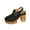 Black, variant on Women's Sandals,Women's Fashionable Casual Solid Color Closed-Toe High Heels Heel Slippers