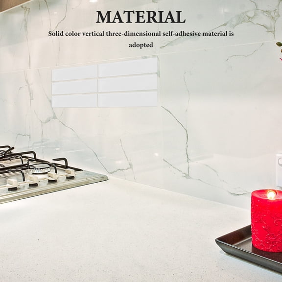 OUNONA Waterproof Peel and Stick Tile for Kitchen Backsplash with Oil Resistant Material