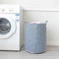 thumbnail image 4 of Dirty Laundry Basket, Cotton Linen Dirty Clothes Hamper Striped for Toilet, 4 of 8