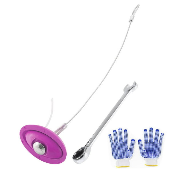 Sidewall Slug Set de Parcheo de Neumáticos Kit Portátil Herramienta Eficiente Reparación Rápida Metal Adecuado para Vehículos Recreativos Campamentos Carretera Violeta
