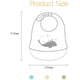 thumbnail image 5 of Juego de 3 baberos de silicona, baberos impermeables para comer con recogedor de migas, fáciles de lavar, súper suaves, baberos reutilizables para niños pequeños (1), 5 of 5