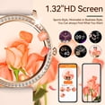 thumbnail image 3 of Cyberdyer 1.32" Smart Watch for Women with Bluetooth Call,Make Calls and Text Reply,AI Control,Fitness Tracker,Compatible iOS and Android,IP67 Waterproof,100+ Custom Watch Faces,Multiple Languages, 3 of 6