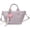 purple, variant on Hfppkn Purple PU Leather Tote Shoulder Bag, Solid Color Handbag for Women Daily Shopping Use, Purple 27.5x15x13cm