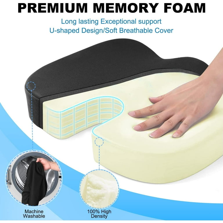 Foamula Memory Foam Seat Cushion for Chair Office Chairs Car Recliner Sofa  Truck, Pain Relief Coccyx Office Chair Cushion for Butt, Sciatica, Pelvic  Floor, Postpartum Recovery 