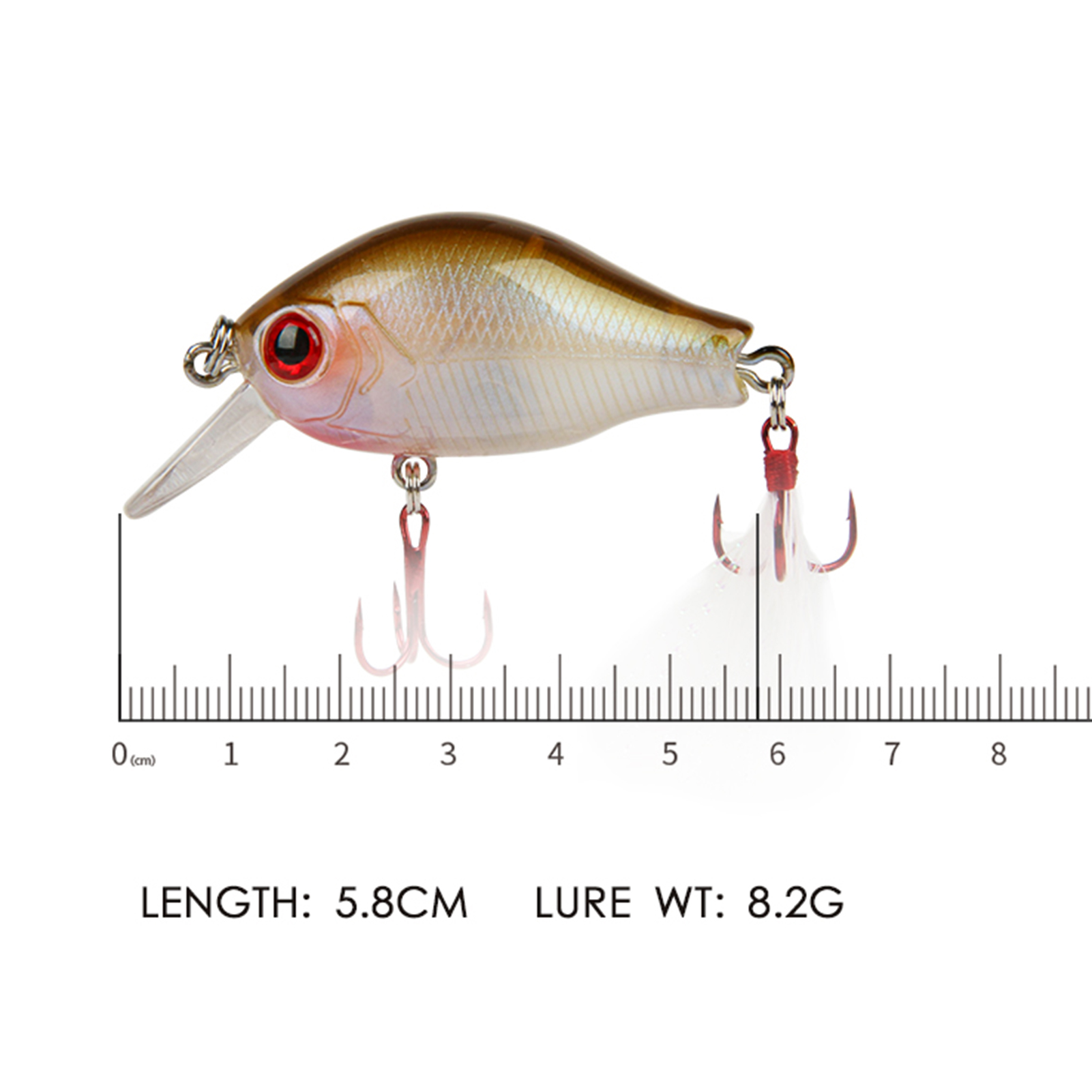 Aurora Trade Pack Of 2 5 8cm 8 2g 3d Fish Eyes Fishing Lure Stronger Treble Hooks Plastic Diving Chubby Mini Artificial Bait Angling Accessories Walmart Com