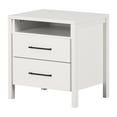 thumbnail image 2 of South Shore Gravity 2-Drawer Nightstand for Adult, in Pure White, 2 of 12