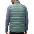 thumbnail image 4 of KeShDi Trench Coat Men Lightweight Jacket Solid Color Sleeveless Multifunctional including storage bag Warm Windproof Casual Travel Jacket Mint Green XL, 4 of 8