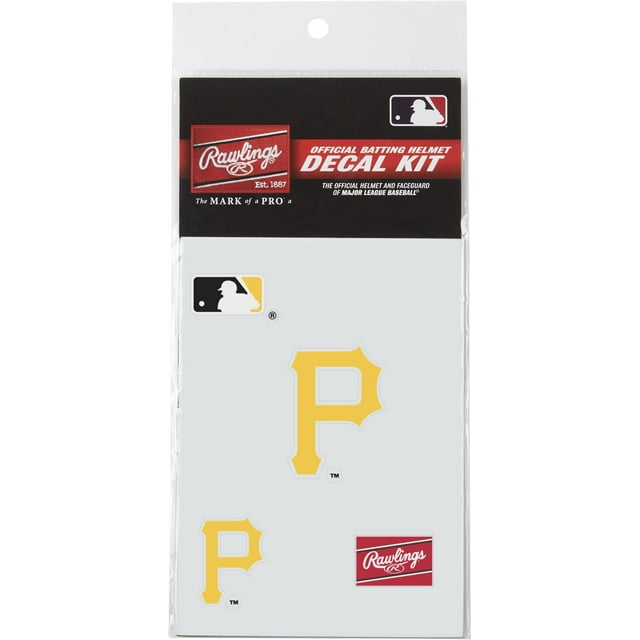 Kit de calcomanías para casco de béisbol Rawlings MLB, auténticos Pittsburgh Pirates
