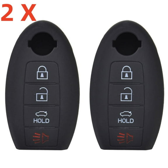 DON'T TOUCH MY KEY 2 Pcs Silicone Key Fob Cover for  Nissan Altima Sentra Leaf Maxima
