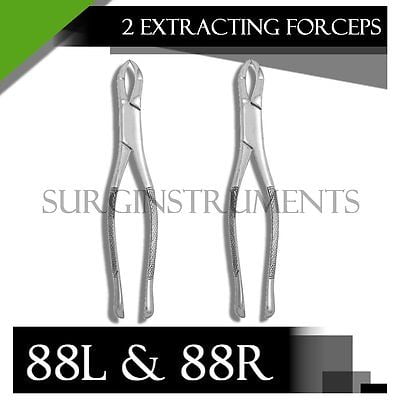 10 Extracting Forceps Dental Surgical Instruments 88R & 88L