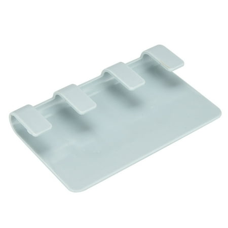 Usloyux Wall Phone Charging Station Bracket Paste Type Socket Mount with 4 Hooks Cord Management Organizer for Home Office Bedroom Seamless Storage Rack for Mobile Devices Accessories