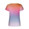 thumbnail image 3 of Sentuca Print Soft Casual Tops for Women Square Neck Short Sleeve Tops, 3 of 5