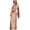 Brown, variant on Clothing Muslim Dress,Women's Fashion Solid Color O-Neck Long Sleeve Satin Soft Waist And Ankle Dress