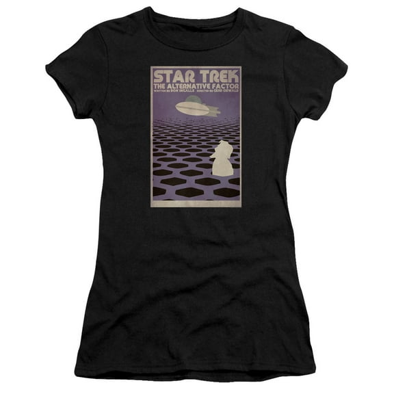 Star Trek Tos Episode 27 Junior Women's Sheer T-Shirt Black