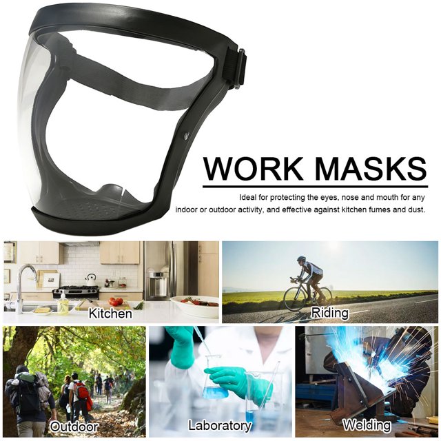 Máscara de protección laboral con filtro facial para protección de ojos/nariz/boca FLhrweasw Nuevo